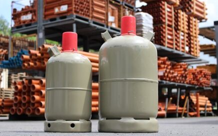 Gasflaschen für einen Gas-Pizzaofen